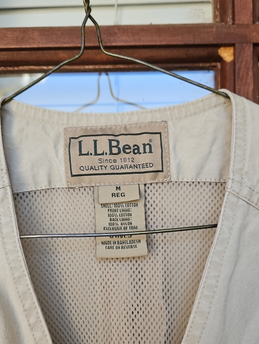 L.L. Bean Unisex Vintage Khaki Utility Fishing Safari Vest Size Medium - Picture 2 of 5